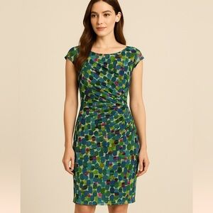 KAY UNGER printed mesh dress size 6